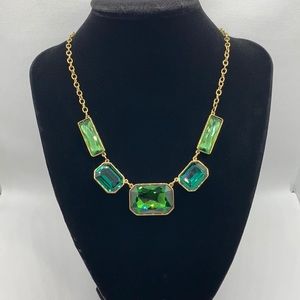Green Emerald Rhinestone Necklace